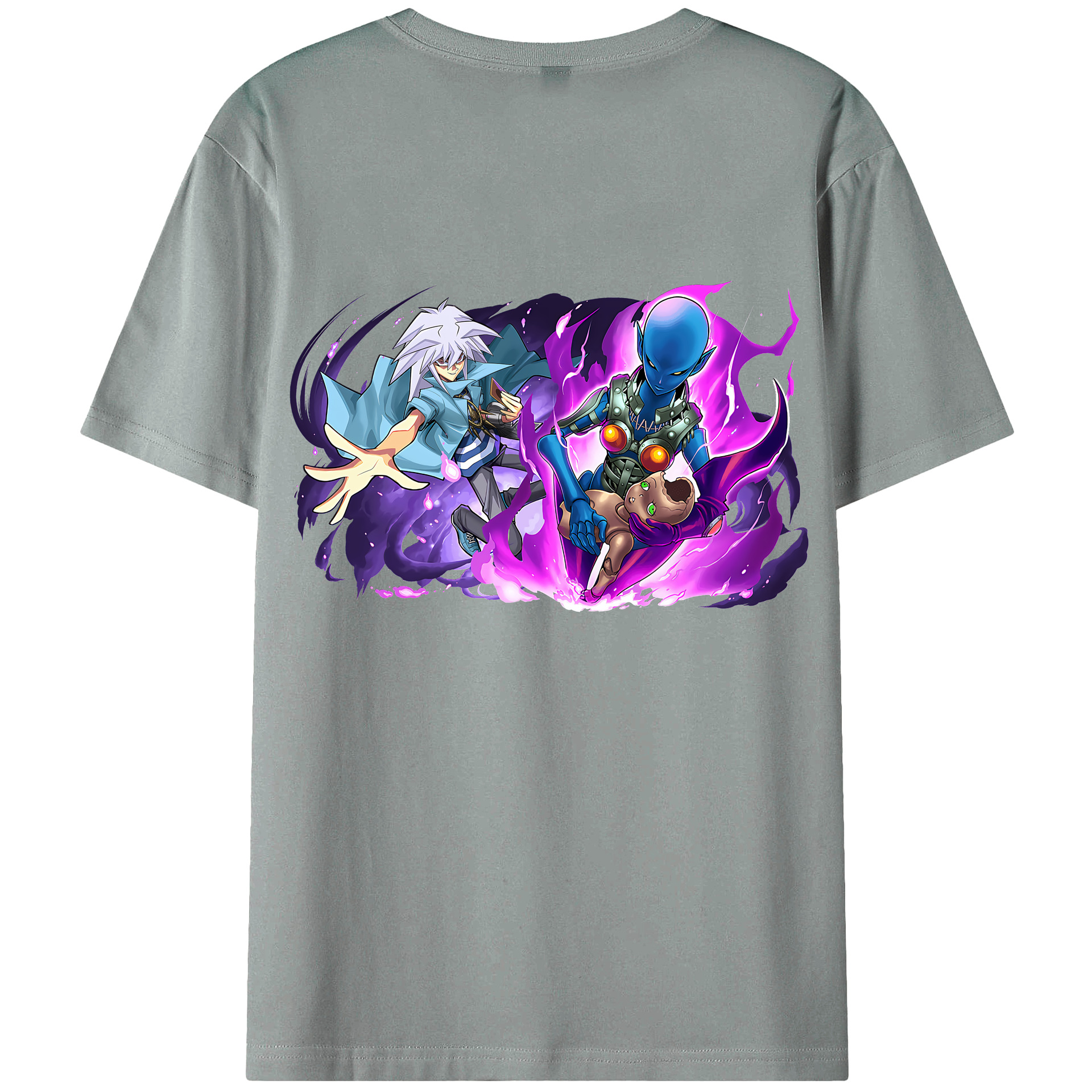 （画像用） 遊☆戯☆王 Yu-Gi-Oh! 綿100％ メンズ半袖Tシャツ（バックプリント） 通気性